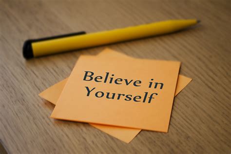 Orange sticky note with Believe in Yourself text HD wallpaper | Wallpaper Flare