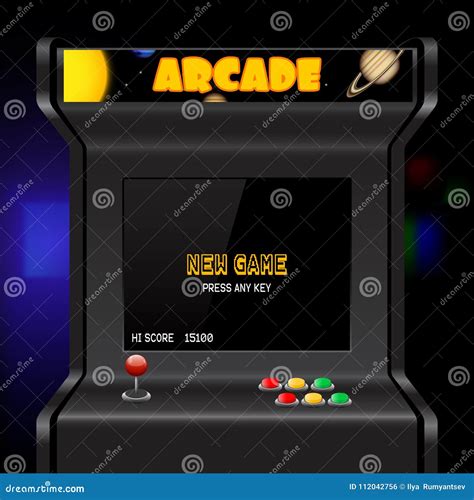 Arcade machine screen stock vector. Illustration of vector - 112042756