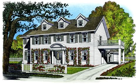 Plan 43010PF: Father of the Bride | Colonial house plans, Colonial style house plans, Father of ...