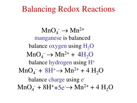 PPT - Balancing Redox Reactions PowerPoint Presentation, free download - ID:3199250