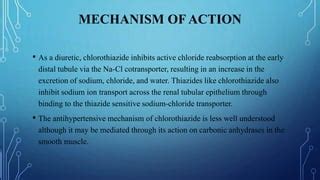 Thiazide diuretics (chlorothiazide) | PPT