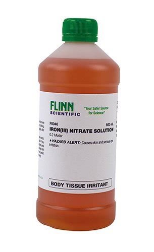 Iron(III) Nitrate Solution, 0.2 M, 500 mL | Flinn Scientific