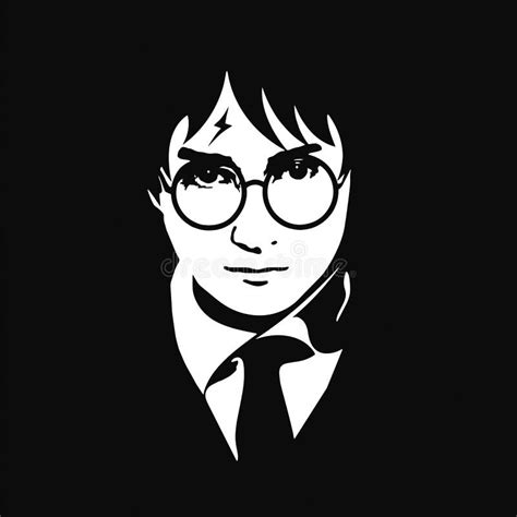 Harry Potter Silhouette Black Background Editorial Stock Photo - Illustration of glitter, card ...