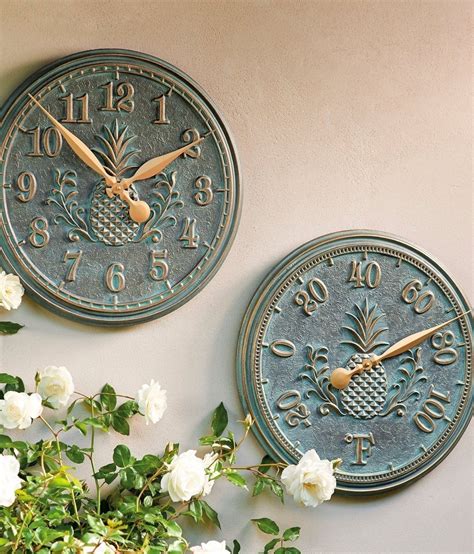 Outdoor Clock And Thermometer | Foter