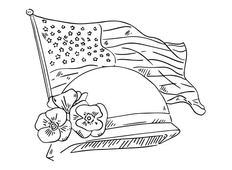 Free American Flag Coloring Page - Free Printable Coloring Pages