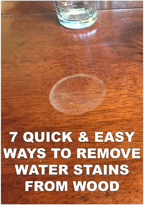 7 Quick & Easy Ways to Remove Water Stains from Wood