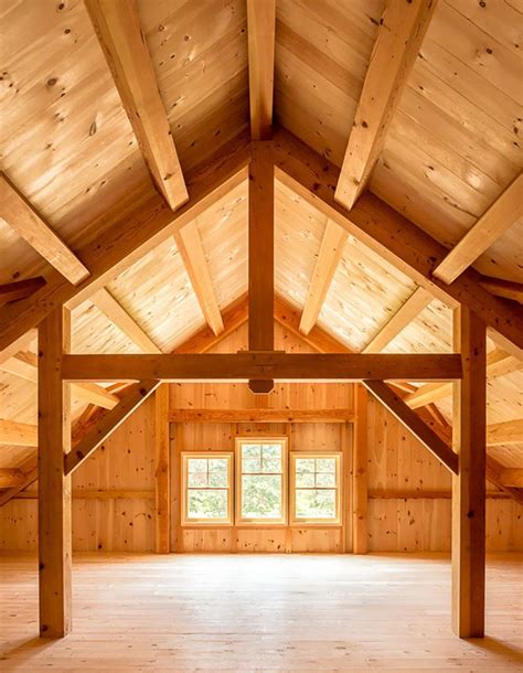 Queen-Post Timber Frame Barn - Houses and Barns | Timber frame barn ...