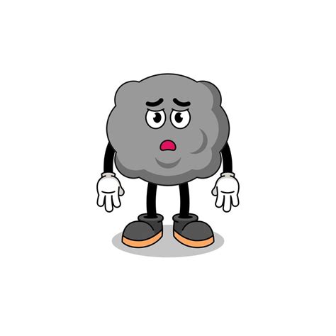 dark cloud cartoon illustration with sad face 7888998 Vector Art at Vecteezy