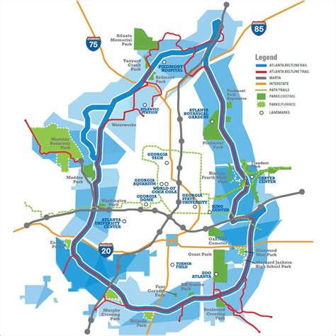 Beltline map - Beltline Atlanta map (United States of America)