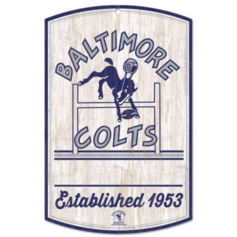 INDIANAPOLIS BALTIMORE COLTS CLASSIC RETRO LOGO EST. 1953 WOOD SIGN 11"X17'' NEW | eBay