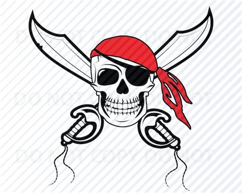 Pirate Skull Logo SVG Sword Skull Vector Images Silhouette - Etsy