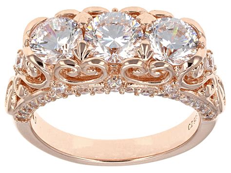 Bella Luce (R) Dillenium Cut 4.66ctw Round Eterno (Tm) Rose Ring