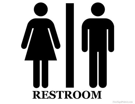 Printable Unisex Restroom Sign for bathroom at my home. | Doc Mcstuffins Birthday | Pinterest ...