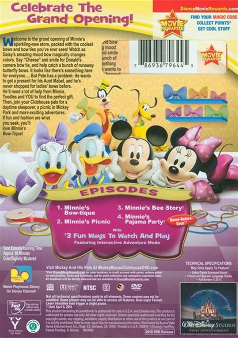 Mickey Mouse Clubhouse: Minnie's Bow-Tique (DVD 2009) | DVD Empire