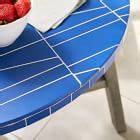 Mosaic Tiled Outdoor Bistro Table & Folding Bistro Chair Set - Landscape Blue | West Elm