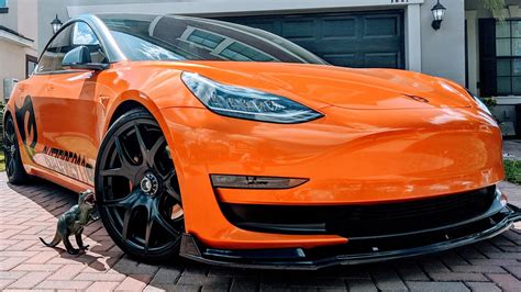 Meet 'Stormbreaker', the Orange-wrapped Tesla Model 3 - Tesla Oracle