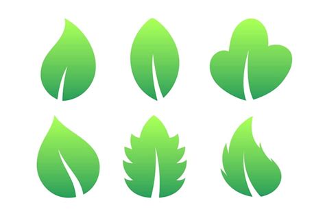 Free Vector | Simple Leaf Shapes Gradient