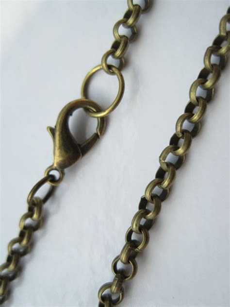 10 Brass Antique Bronze Chain Necklaces Pendant Chain 3mm