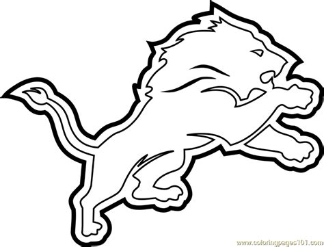 Detroit Lions Logos printable coloring page for kids and adults