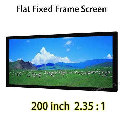 HD Screen 200 inch 2.35:1 Flat Fixed Frame DIY Projection Screens ...