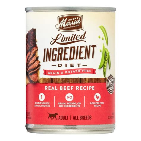 Merrick Limited Ingredient Diet Grain-Free Real Beef Recipe Wet Dog ...