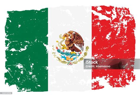 Grunge Styled Flag Of Mexico Stock Illustration - Download Image Now ...