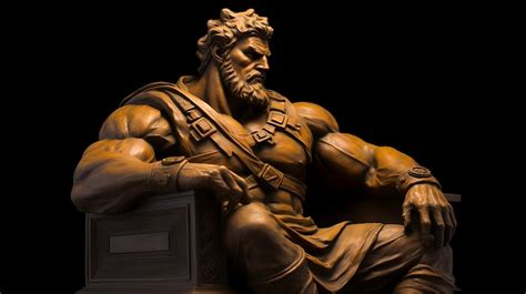 Premium AI Image | Majestic Muscular Stoic Statue Statue of a muscular ...