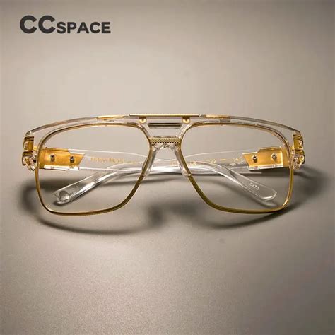 Aliexpress.com : Buy CCSPACE Gold Metal Transparent Glasses Frame Classic Retro Square Brand ...