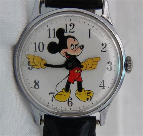 Mickey Mouse 60s vintage Watch Walt Disney Productions