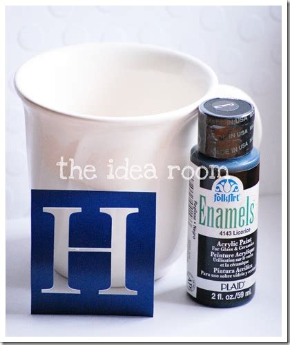 DIY Monogrammed Mugs - The Idea Room