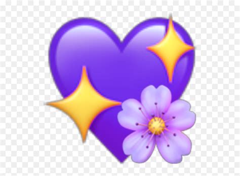 #heart #purple #emoji #iphone #ios - Viola, HD Png Download - vhv