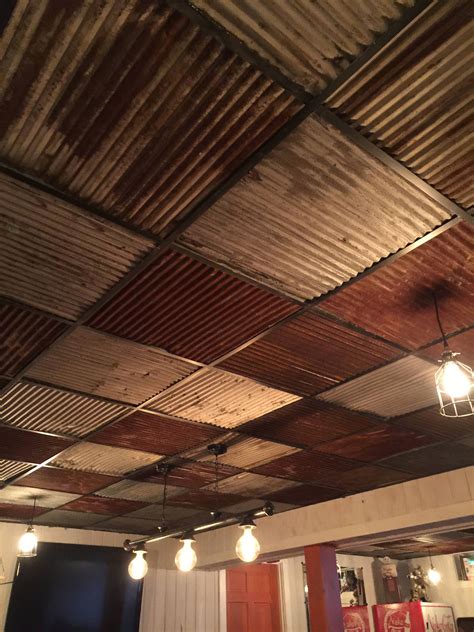 10 pieces of Reclaimed Metal Roofing Drop Ceiling | Etsy Drop Ceiling Tiles, Dropped Ceiling ...