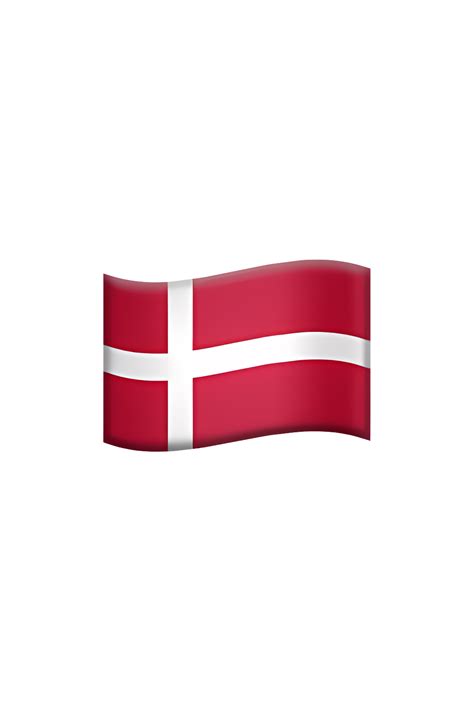 The emoji 🇩🇰 depicts the flag of Denmark. The flag is rectangular in ...