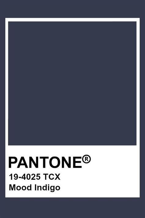 Pantone Mood Indigo | Pantone colour palettes, Pantone blue, Pantone color