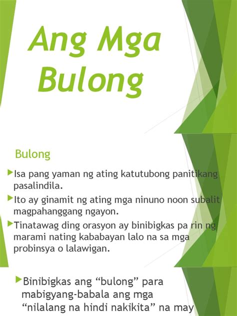 Ang Mga Bulong | PDF