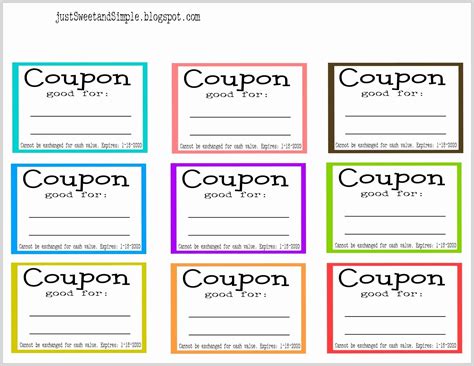 Printable Coupon Template Blank