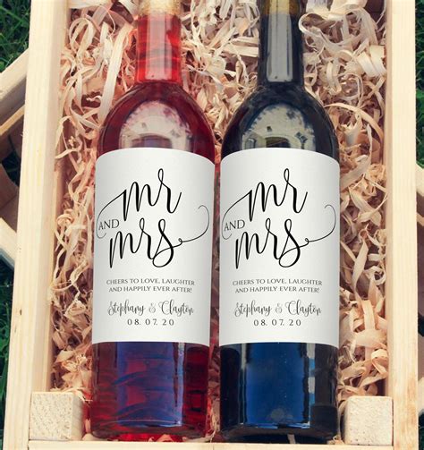 DIY Wedding Wine Labels Wine Bottle Label Printable Wedding - Etsy Canada