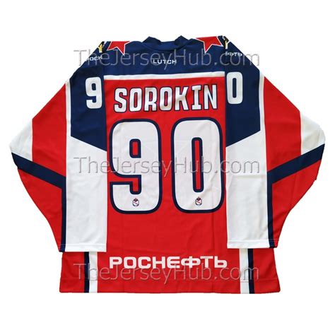 CSKA Moscow 2019-20 Russian Hockey Jersey Ilya Sorokin #90 Dark