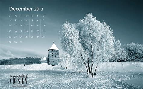 December Desktop Calendars