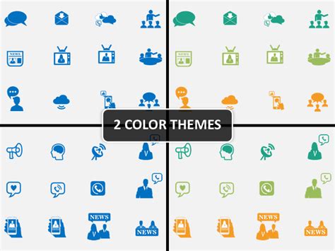 Communication Icons for PowerPoint and Google Slides - PPT Slides