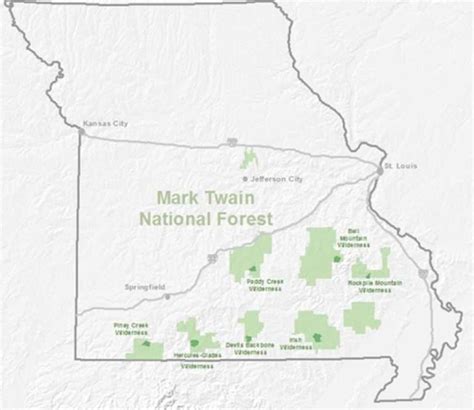 Mark Twain National Forest Dispersed Camping Map - TMBtent