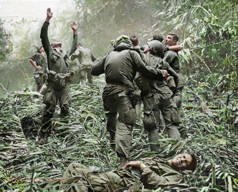 Vietnam 1968 sergeant A Company, 101st Airborne Division, guiding ...