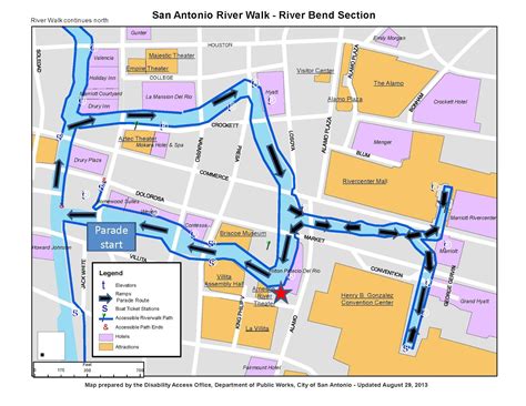 San Antonio Riverwalk Map Printable