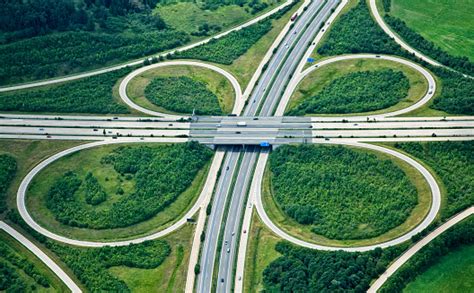 Highway Interchange Aerial View Stock Photo - Download Image Now - iStock