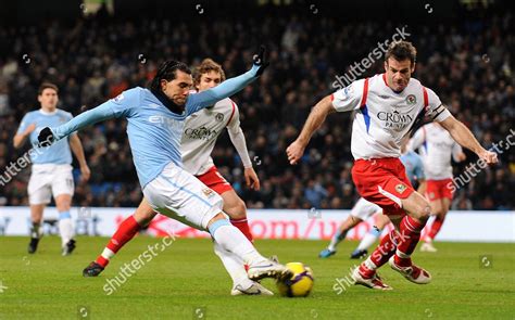 Carlos Tevez Manchester City Shoots Goal Editorial Stock Photo - Stock ...