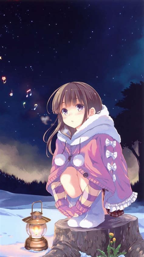 Winter Anime Girls Mobile Wallpapers - Wallpaper Cave