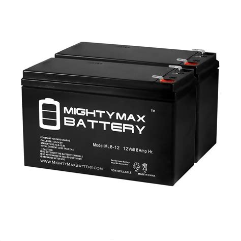 MIGHTY MAX BATTERY 12V 8Ah Battery Replacement for Acorn Stairlift - 2 Pack MAX3824805 - The ...