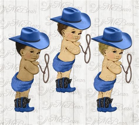 Cowboy Baby Boy clip art illustration baby cowboy with cowboy boots and ...