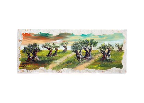 Oil Painting of Garden of Gethsemane - Israel Center of Judaica