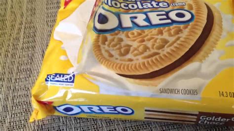 Golden Chocolate Oreo Cookie Review - YouTube